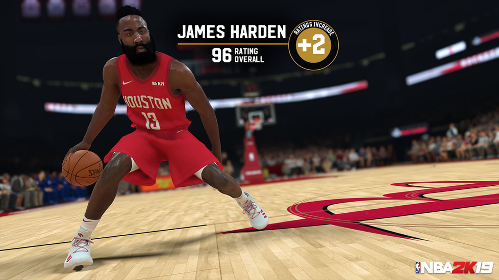 NBA 2K19 Ratings & Roster Update: James Harden Improves to 96 OVR &...