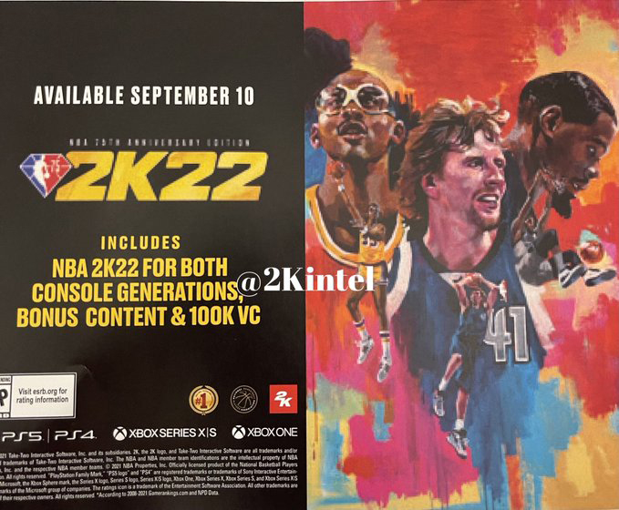 NBA 2K22 News Leak Release Date is Sept. 10; Durant, Nowitzki, & Kareem on Cover NBA 2KW