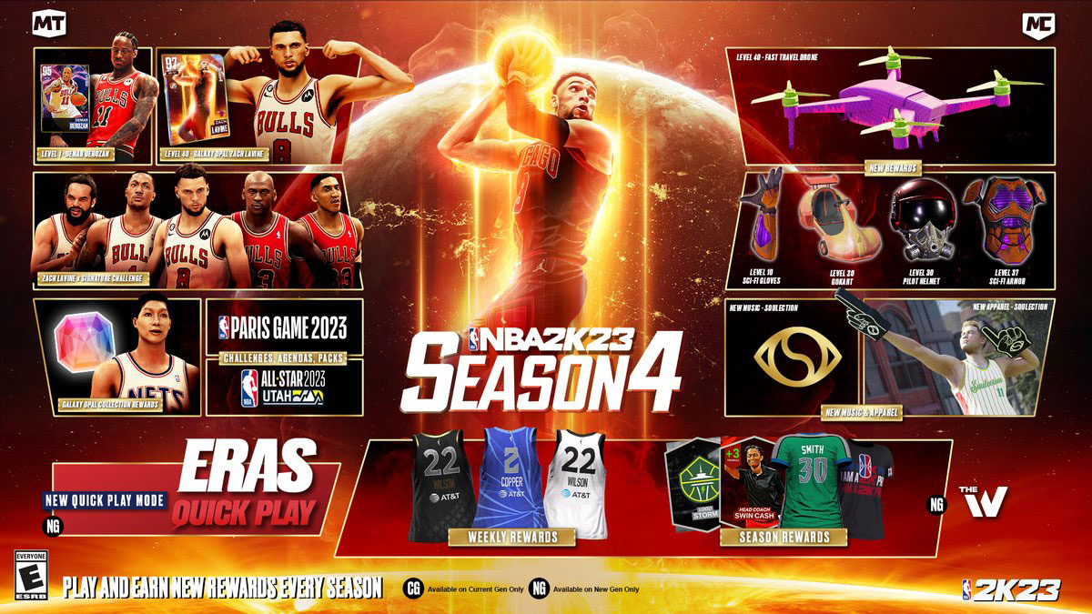 NBA 2K23 Season 4 Full Details: Level 40 MyCAREER Drone / Teleport Reward,  Zach LaVine G/O, Start Time, More