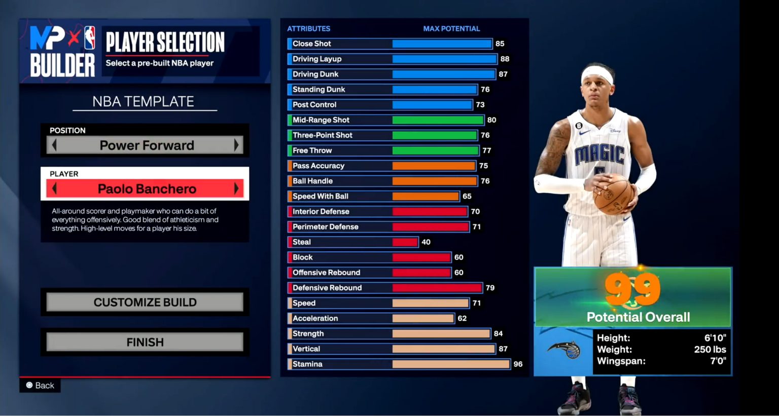 NBA 2K24 How to Create Paolo Banchero Template / Replica Build NBA 2KW