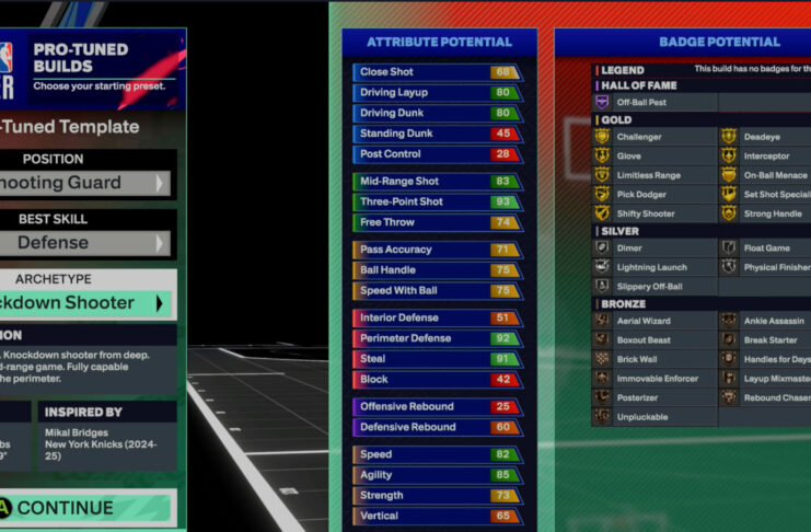 NBA 2K25 Lockdown Shooter SG Build