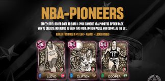NBA 2K26 Locker Code: Pink Diamond Option Pack with Earl Lloyd, Nat Clifton or Chuck Cooper