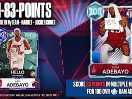 NBA 2K26 Bam 83 Pts Locker Code