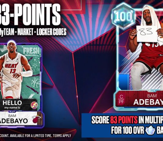 NBA 2K26 Bam 83 Pts Locker Code