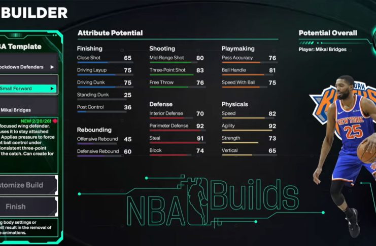 NBA 2K26: How to Create Mikal Bridges Template Build NBA-2K26-Mikal-Bridges-Template-Build