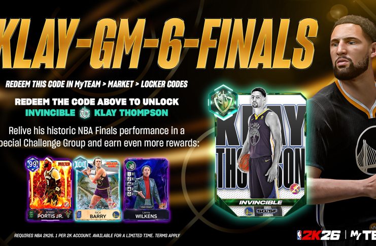 NBA 2K26 Locker Code: Invincible Klay Thompson NBA 2K26 Locker Code: Invincible Klay Thompson