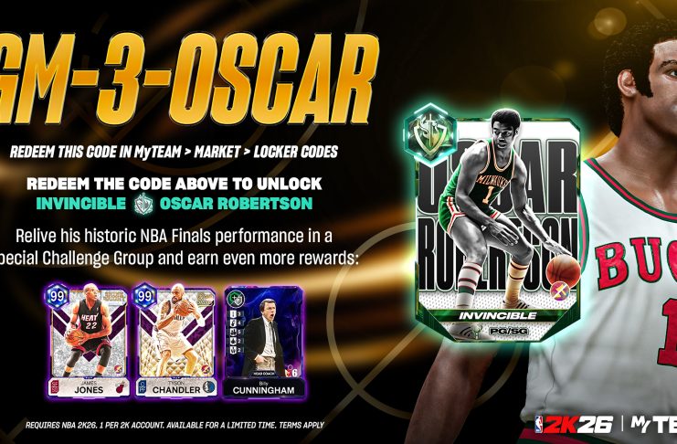 NBA 2K26 Locker Code: Invincible Oscar Robertson
