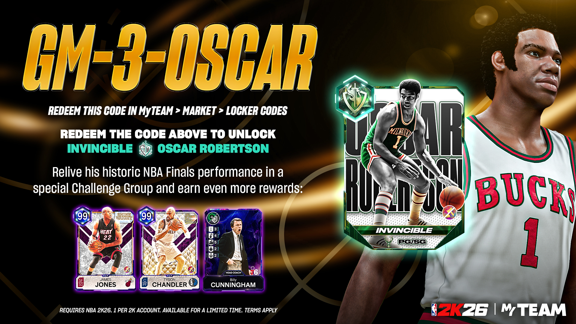 NBA 2K26 Locker Code: Invincible Oscar Robertson