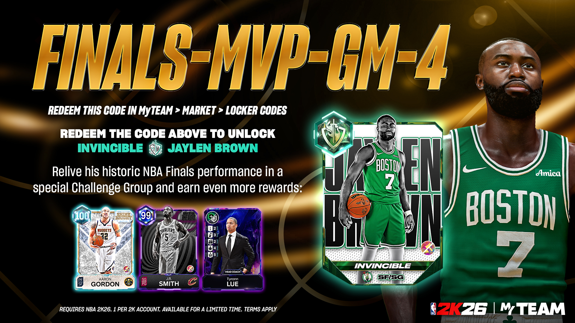 NBA 2K26 Locker Code: Invincible Jaylen Brown
