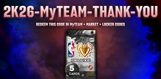 NBA 2K26 Locker Code: Free G.O.A.T. Player - G.O.A.T. Deluxe Pack (5 cards)