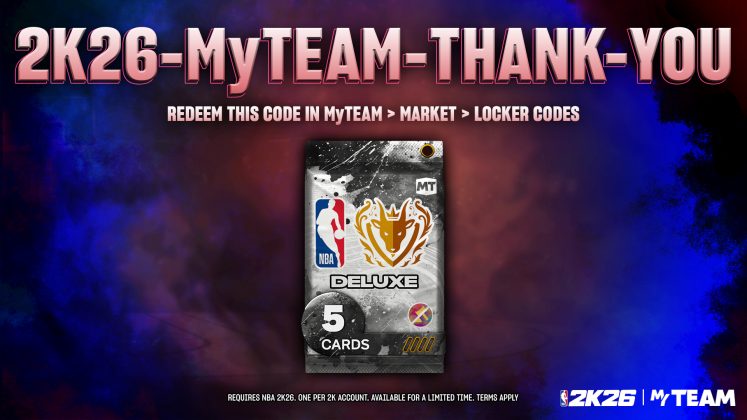 NBA 2K26 Locker Code: Free G.O.A.T. Player - G.O.A.T. Deluxe Pack (5 cards)