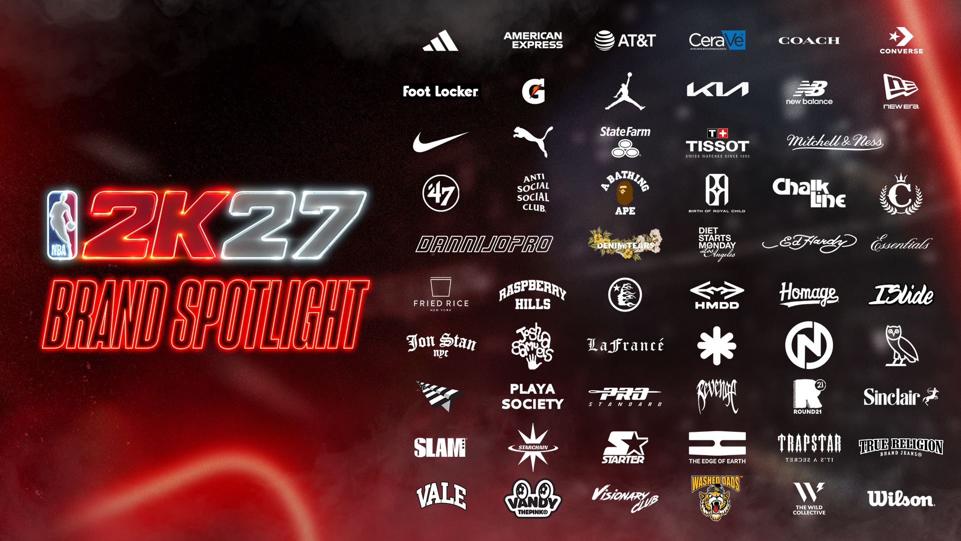 NBA 2K27 Clothing Brands List