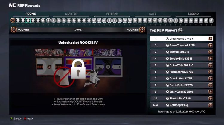 NBA 2K27: Rep Rewards & How To Level Up Fast